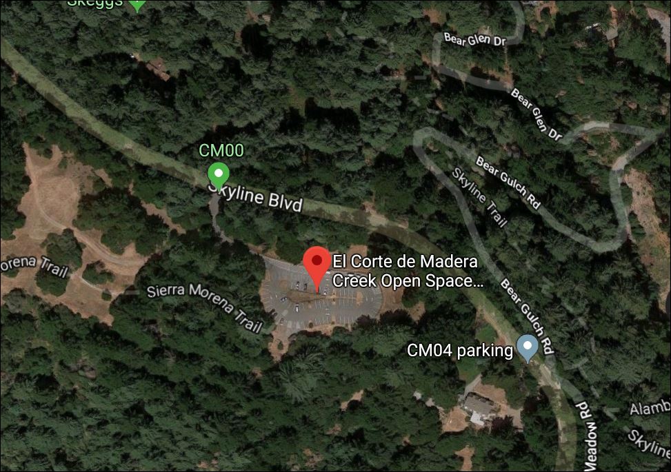 El Corte de Madera Creek Open Space Preserve Parking lot.JPG