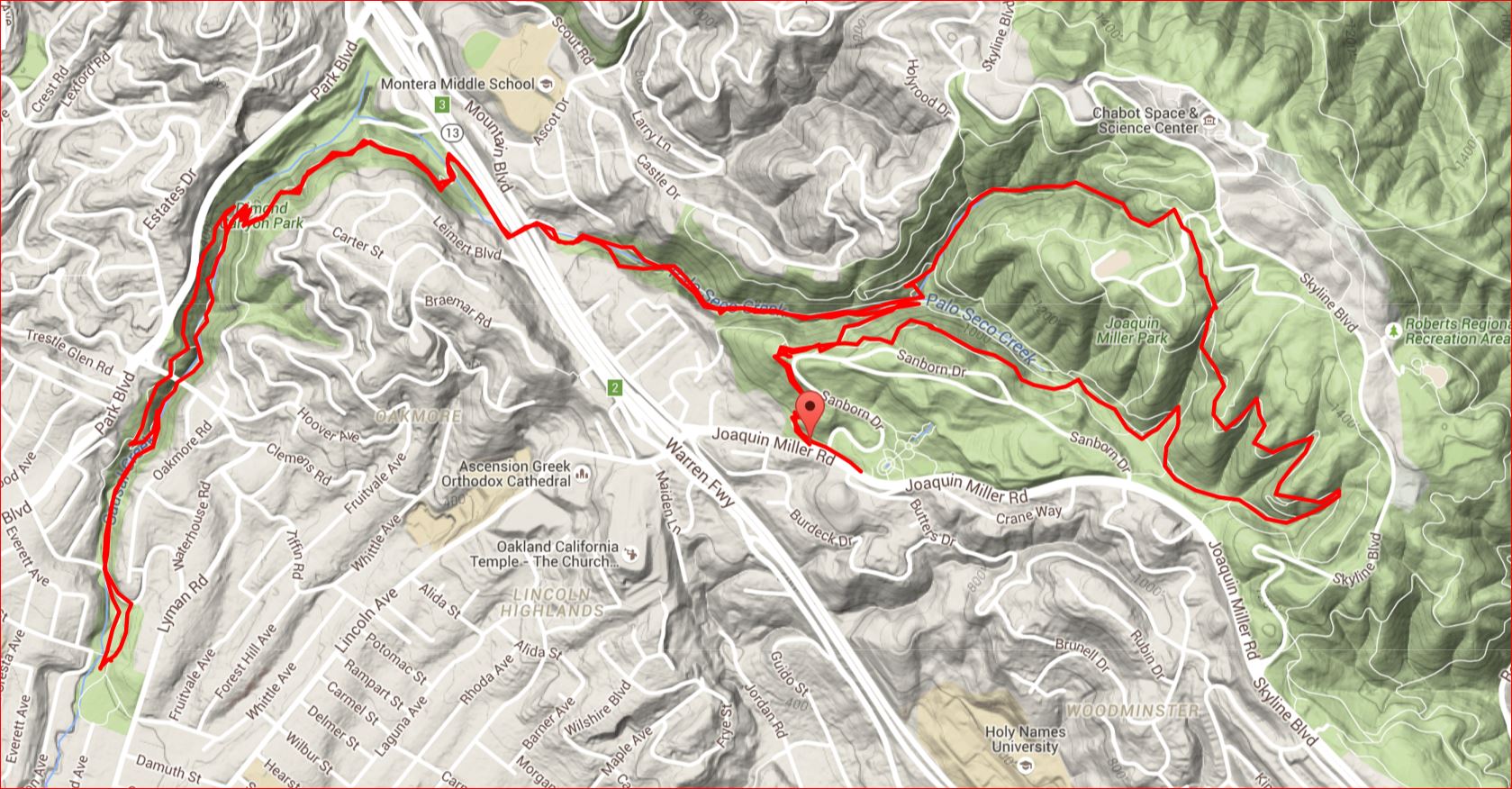 Joaquin Miller and Dimond Canyon Loop.JPG